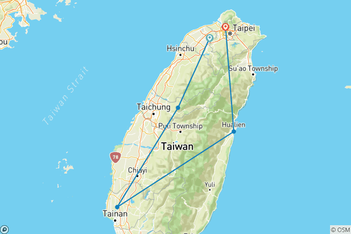 Map of Taiwan Bucketlist: Railway Rides & Hidden Gems