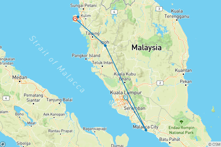 Mapa de Malasia de cerca: De las calles a las cumbres