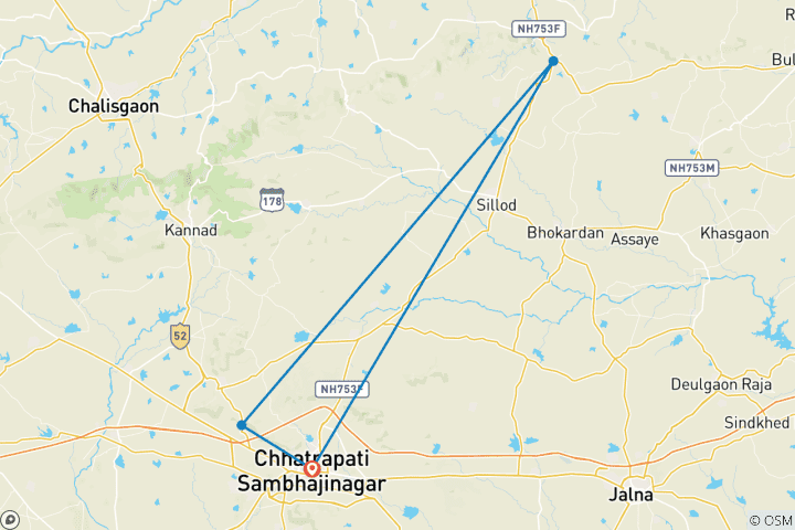 Carte du circuit Circuit touristique à Aurangabad