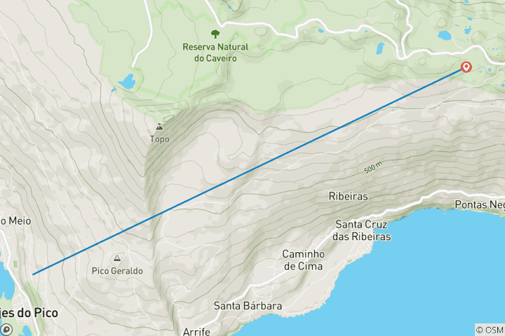 Carte du circuit Expédition d'observation des baleines à Pico : Les géants sous le volcan