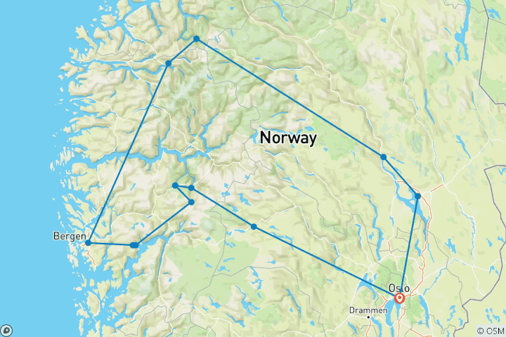 Map of Scenic Norway Self-Drive - 14 days