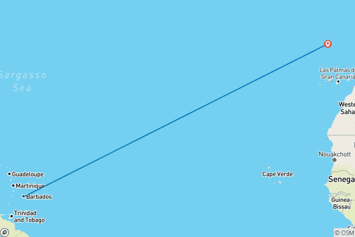 Mapa de Retiro de bienestar: de Barbados a Portugal