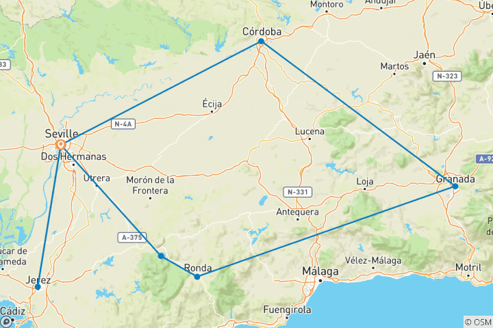 Map of Best of Andalucia