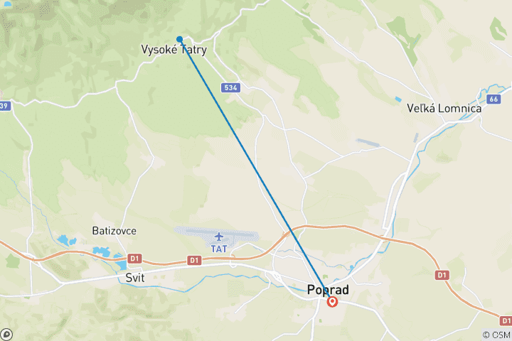 Mapa de Mercados de Navidad y Maravillas Invernales Eslovaquia