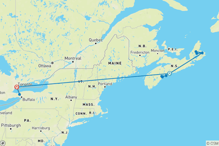 Map of Canada Goes Wild: Nova Scotia Road Trip to Falls & Skylines