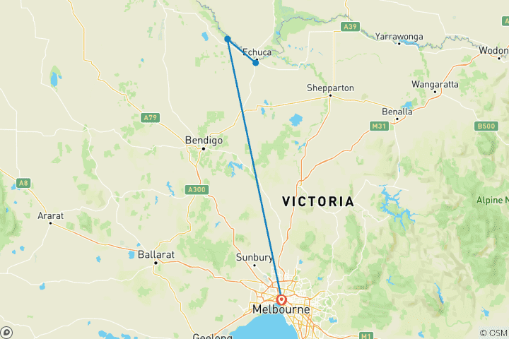 Carte du circuit Retraite au Murray Melbourne → Melbourne (2026)