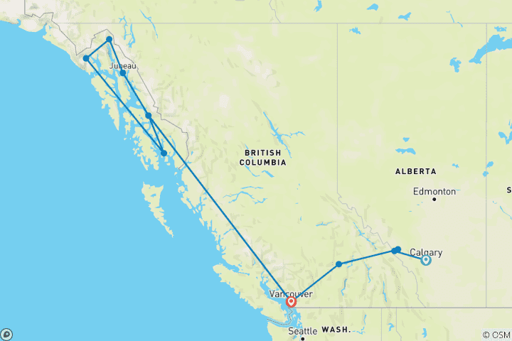 Map of Rockies Marvel and Alaska Cruise Rockies Marvel and Alaska Cruise 2026 (2026)