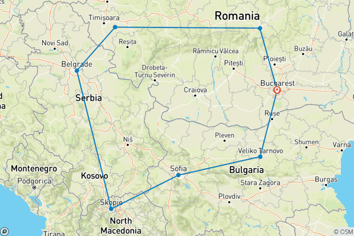 Map of Balkan Explorer