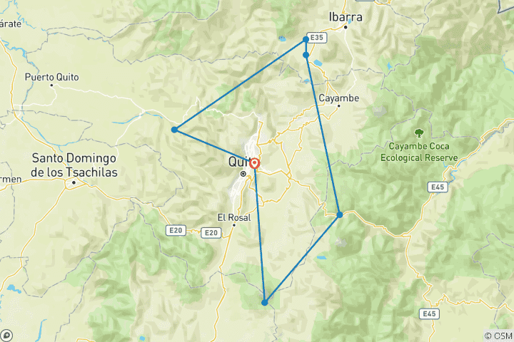 Karte von Ecuador Entdecker - 7 Tage