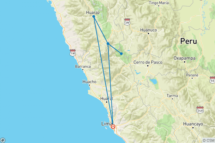 Map of Huayhuash Circuit