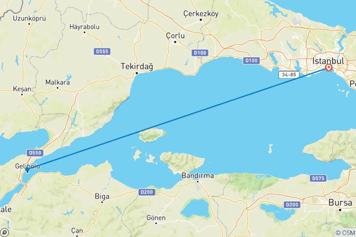 Carte du circuit 4 jours ANZAC Day Gallipoli 2026 : cérémonie de l'aube et héritage du champ de bataille