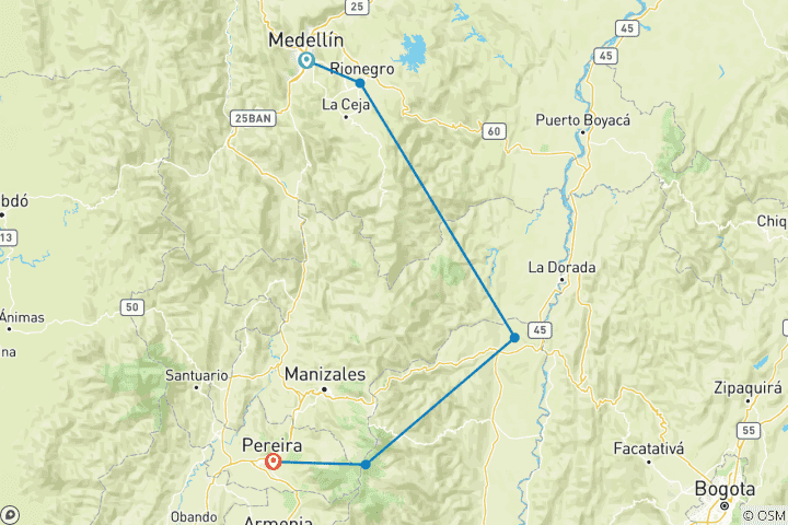 Carte du circuit Route de l'Encanto