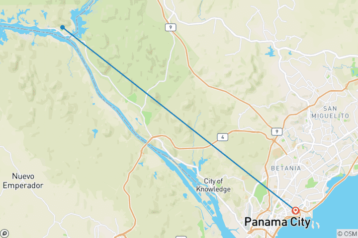 Carte du circuit Les points forts du Panama