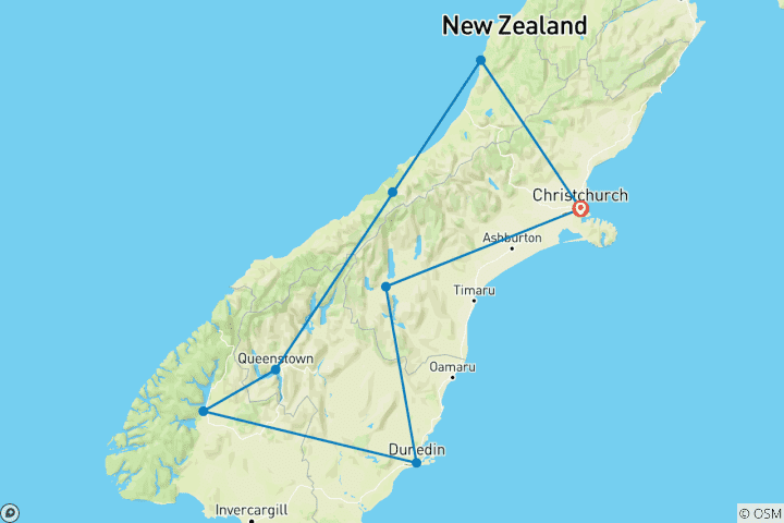 Carte du circuit Spectaculaire du Sud (2026/27)