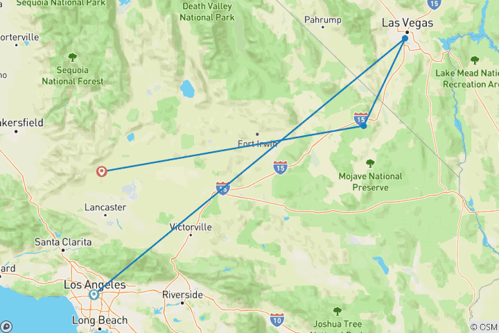 Mapa de Lo mejor de EE.UU. (Intra Trip Air Tax Best Of USA)