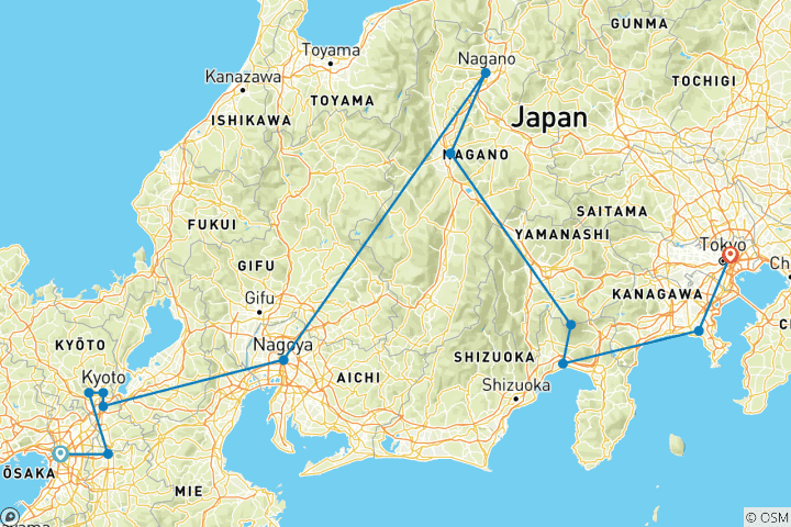 Map of Experience Japan