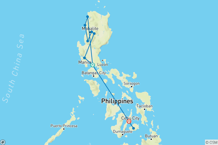 Carte du circuit Découverte des Philippines