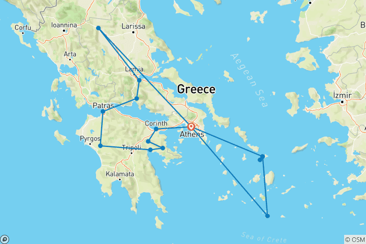 Kaart van De pracht van Griekenland