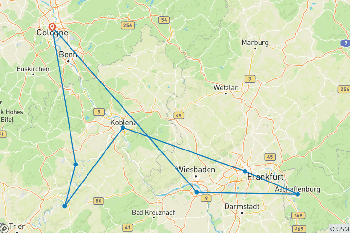 Karte von Main & Mosel Erlebnis 2025
