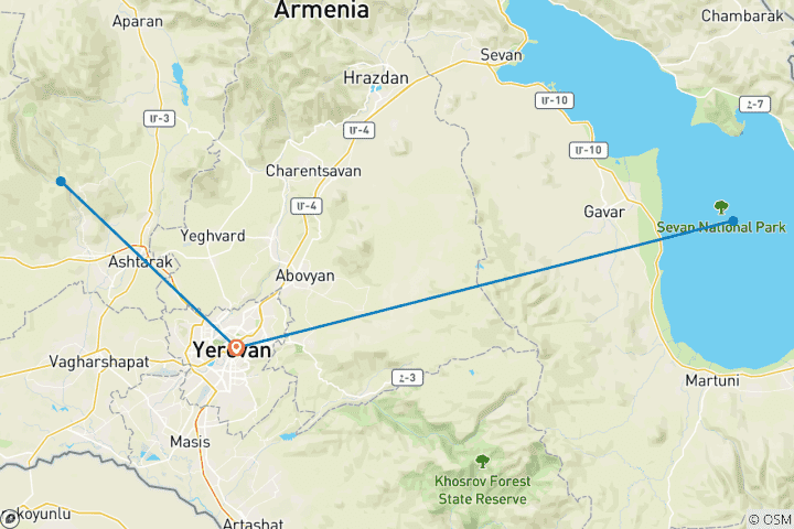 Map of 5 Day Armenia – A Journey Through Timeless Beauty