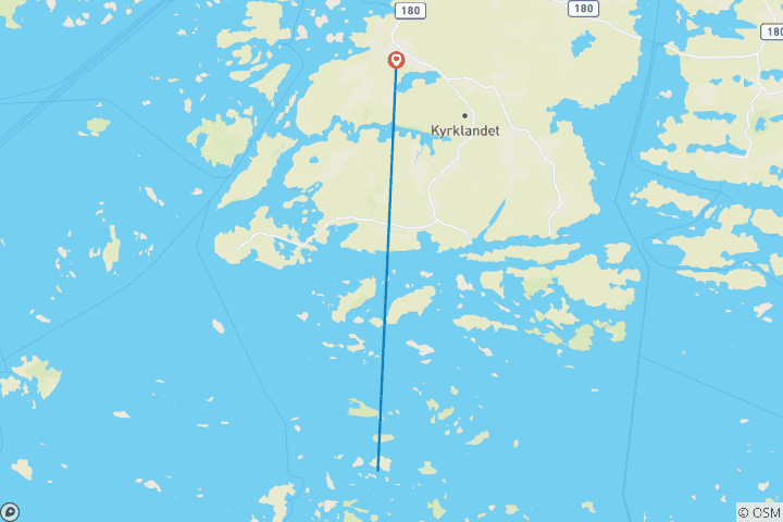 Mapa de Semana de Kayak en el Parque Nacional del Mar Archipiélago