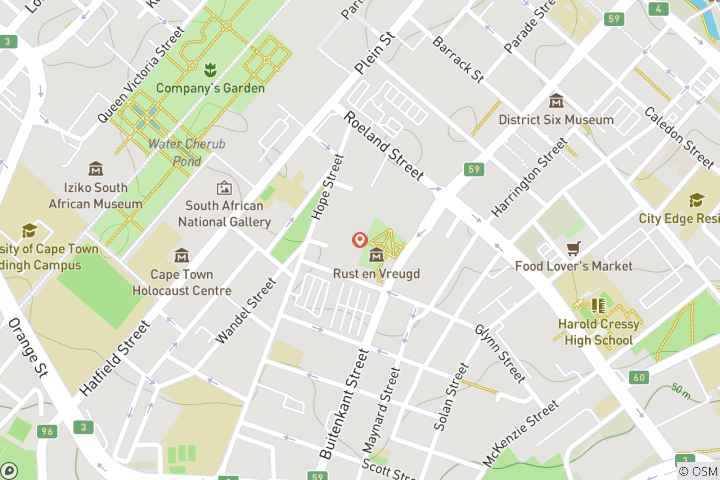 Carte du circuit Safari de luxe de 2 jours avec les Big Five à Inverdoorn - Le Cap