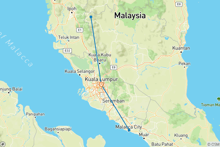 Map of 9 Day Best of Kuala Lumpur & Beyond Cities