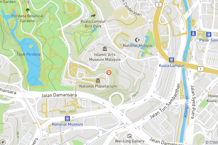 Carte du circuit 5 jours d'exploration de la ville de Kuala Lumpur