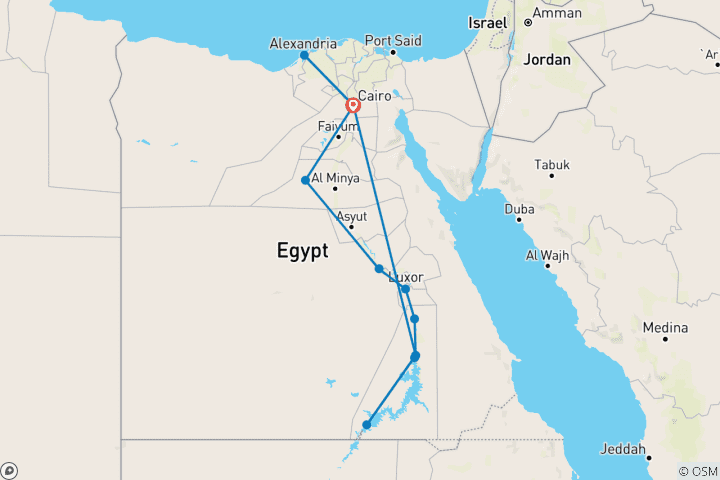 Karte von Große Ägyptenreise