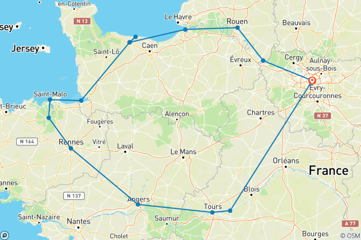 Map of Best of Northern France 2026