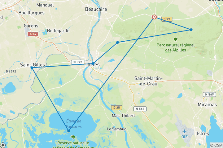 Carte du circuit Nuits étoilées en Provence