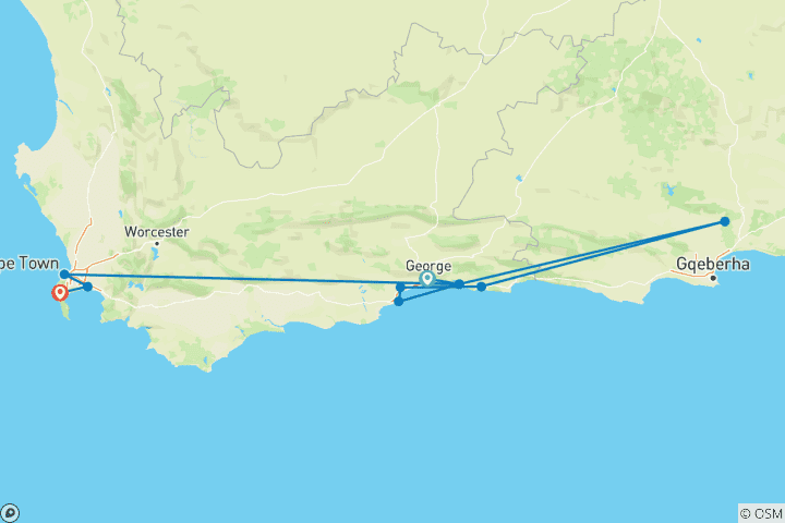 Karte von Way Changer Reise Südafrika - Sei(t) dein eigener Held