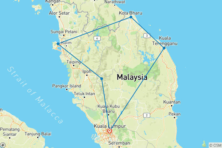 Carte du circuit Le meilleur de la Malaisie - 7 jours