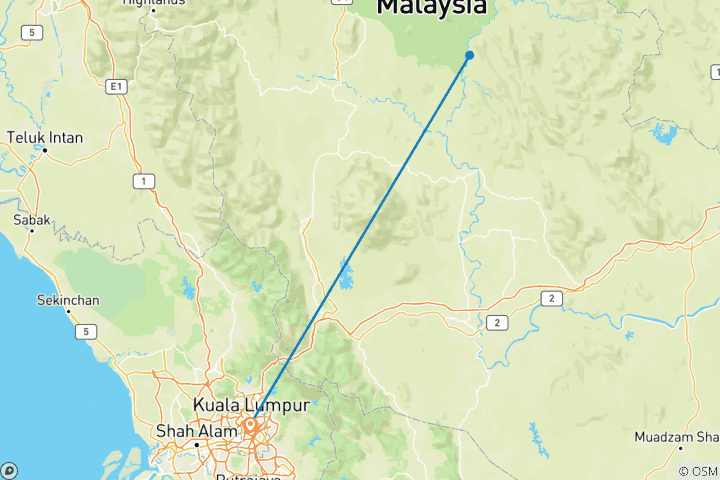 Carte du circuit Wild Taman Negara Express - 3 jours
