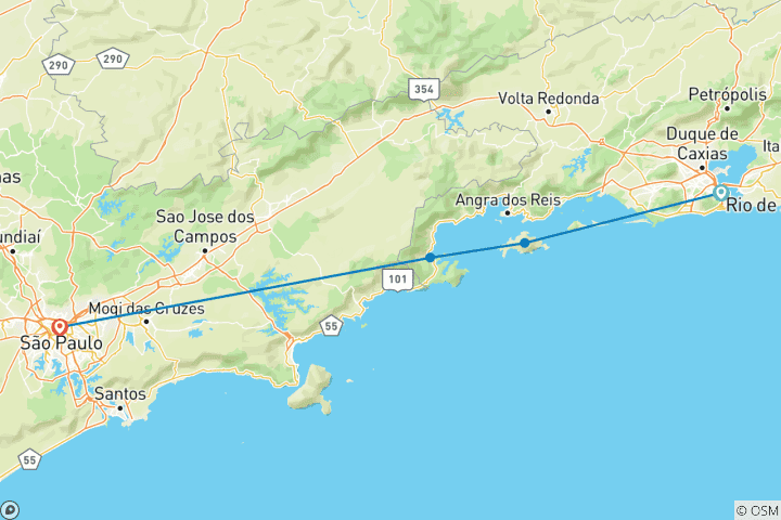 Carte du circuit L'expérience du Brésil