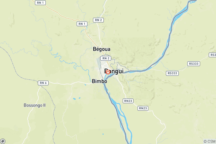 Map of BaAka Forest Life & Music – 5 Days / 4 Nights