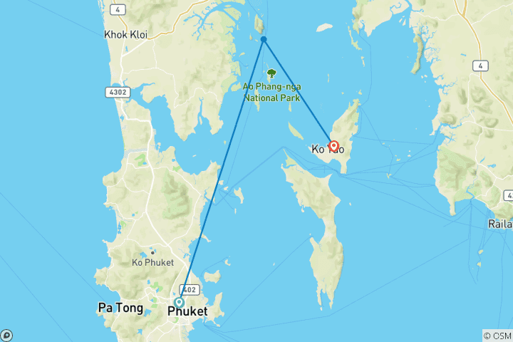 Map of Exclusive Island Retreat From Culture to Calm 6 Days - Private Tour
