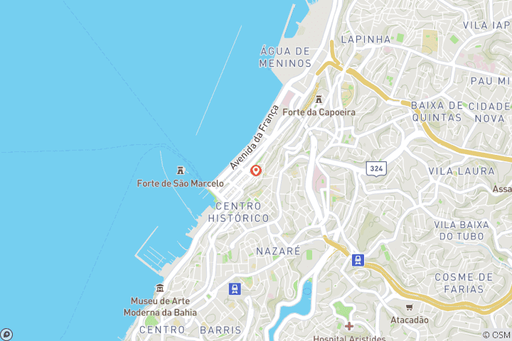 Carte du circuit Forfait arrivée à Salvador de Bahia (4 jours)