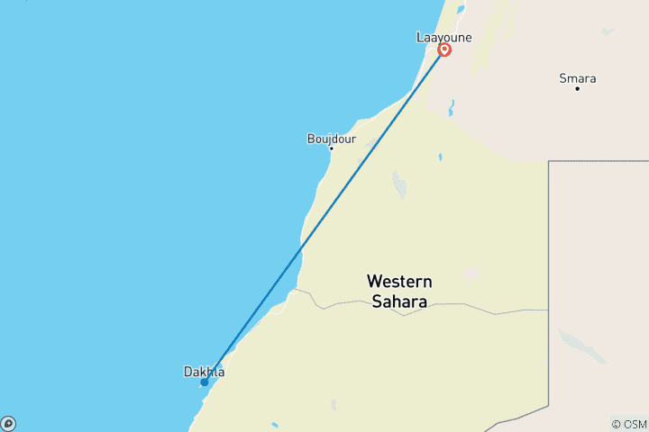 Map of Western Sahara Explorer: Morocco in 5 Days / 4 Nights