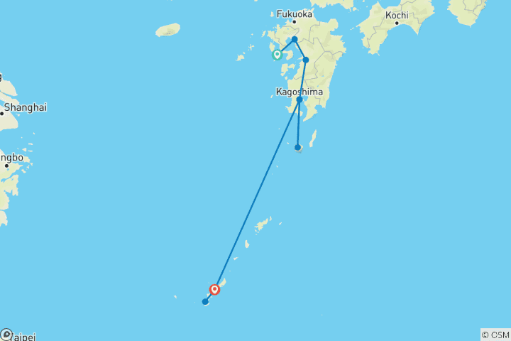Karte von Samurai, Vulkane, Urwald und tropische Meeresbrise