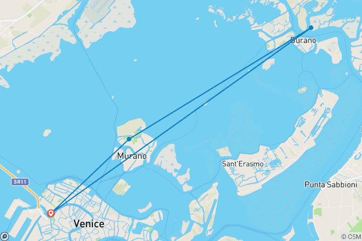 Carte du circuit Venice Explorer (3 étoiles) - 4 jours