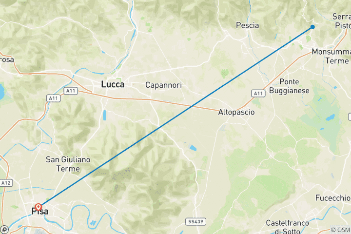 Carte du circuit Séjour thermal en Toscane - 8 jours