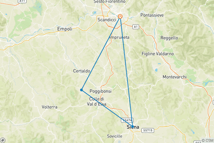 Karte von Fantastisches Florenz (4 Sterne) - 4 Tage