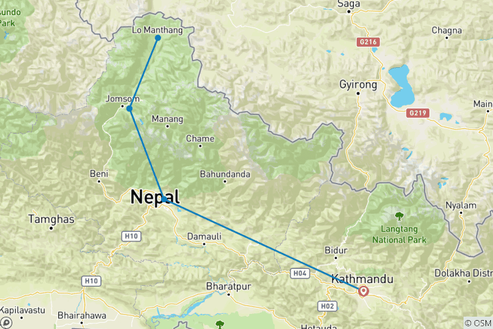 Mapa de El reino de Mustang