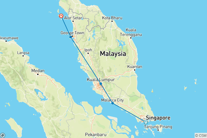 Map of SAGA - Multi Countries - Malay Peninsula (14-Days)
