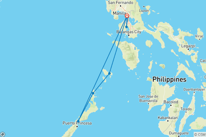 Karte von Ultimative Palawan-Flucht - Das Beste der Philippinen