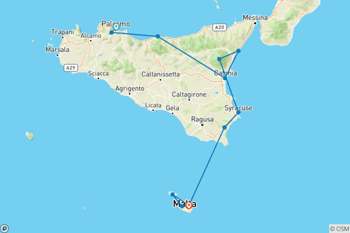 Map of Sicily & Malta: A 10-Day Journey Through Mediterranean Splendor
