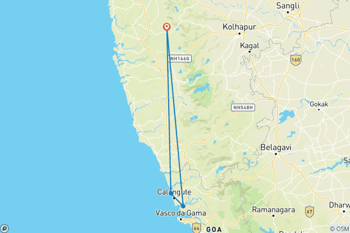 Map of Luxury 4‑Days Goa Coastal Bliss: Private North & South Goa Beach & Culture Tour