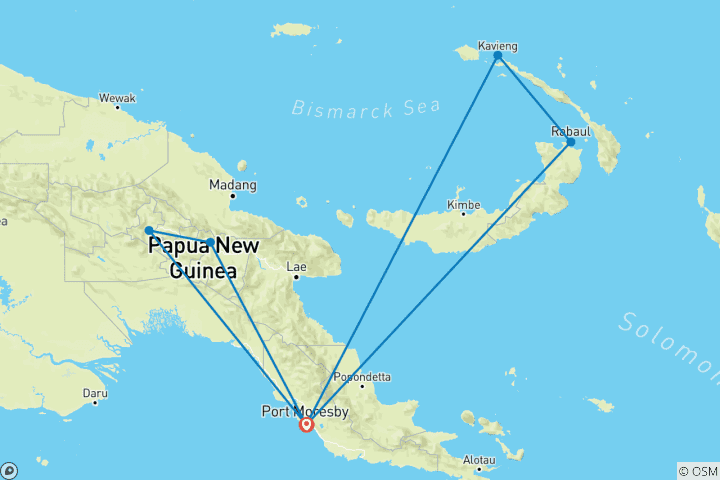 Map of PNG Small Group Adventure – Highlands & Islands Tour