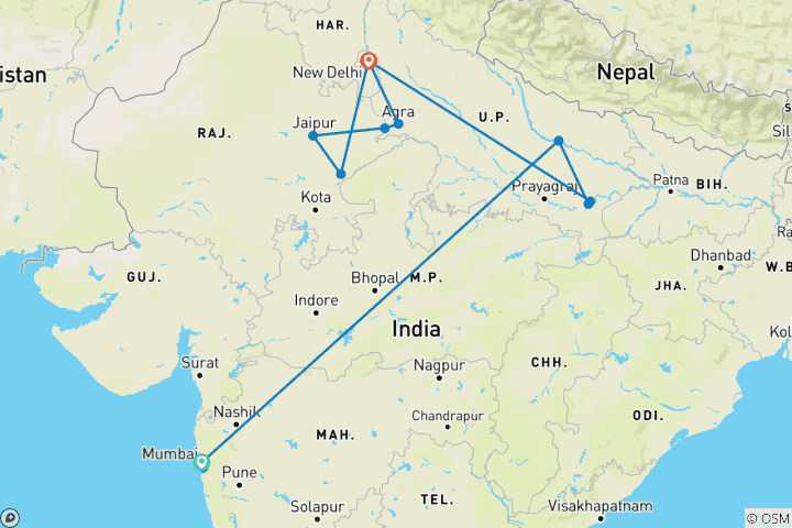 Karte von Ranthambore mit Ayodhya